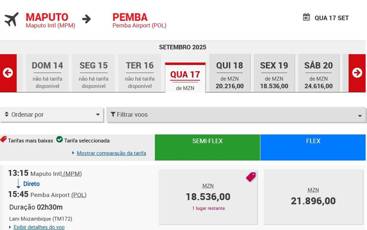 Lam vai reduzir preços dos bilhetes. uma promessa sem data...