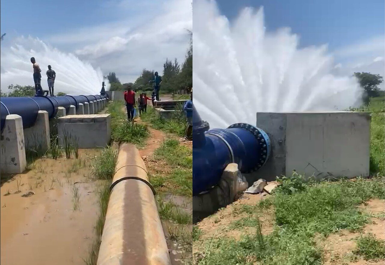 Conduta e água rompe em belo horizonte, podendo comprometer abastecimento