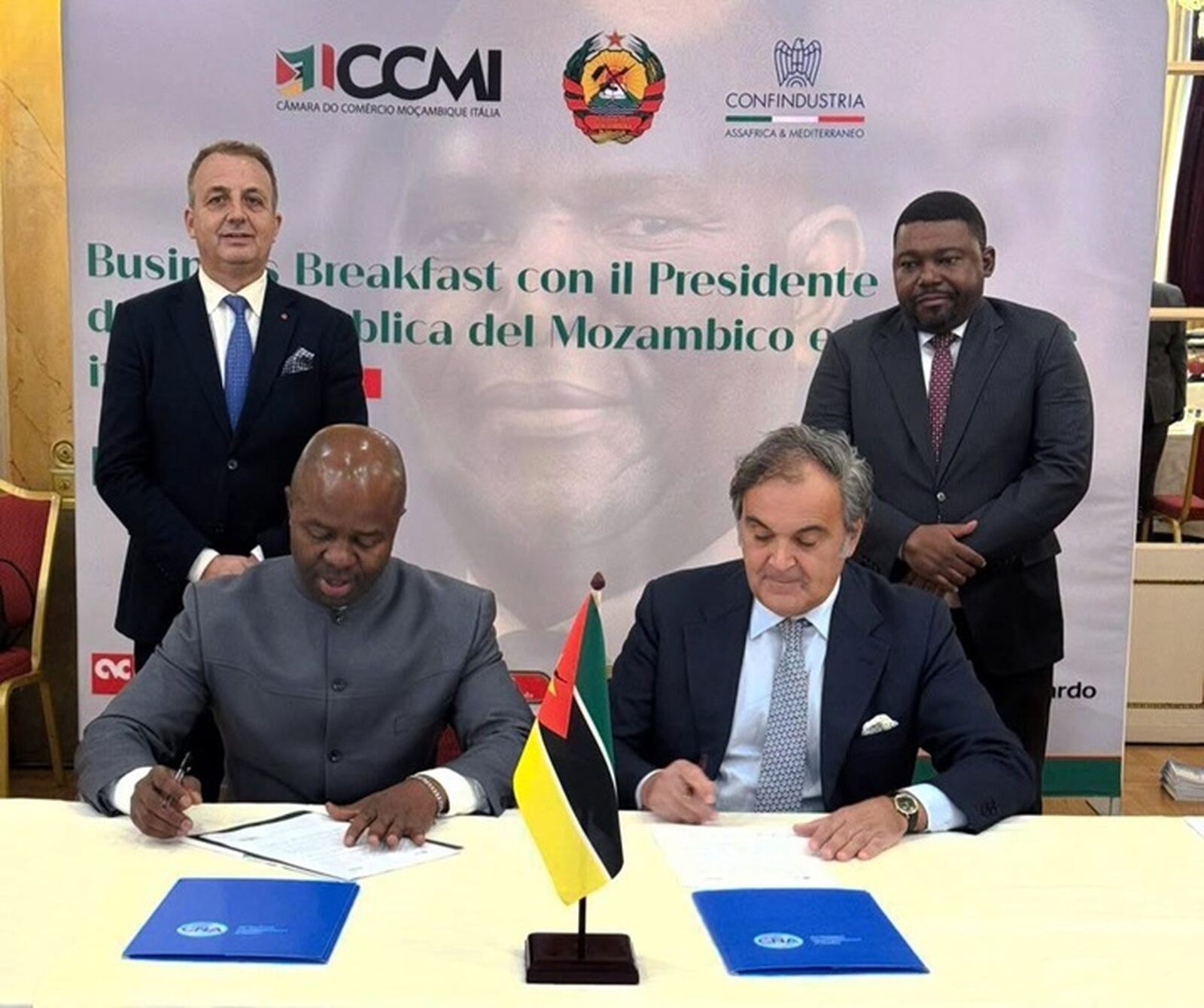 Moçambique e itália assinam declaração que abre novas oportunidades para