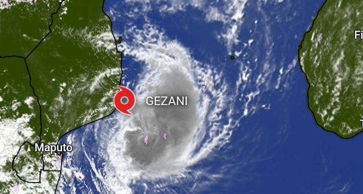 Ciclone Gezani inicia trajetória de afastamento da costa de Inhambane